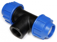 PE - PP T-Stück 20x20 mm - 1/2" IG