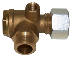 Rückschlagventil 1/2" - 1/2" AG mit 15 mm Schneidring LU