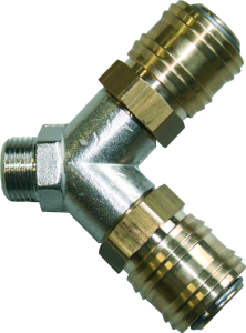 Druckluftverteiler 2-leitig mit Luftkupplung