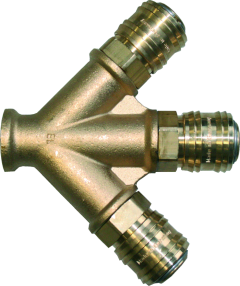 Druckluftverteiler 3-leitig mit Luftkupplung