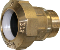 Polirohrverschraubung 1/2" AG Messing