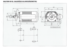 Kreissägemotor 3,0 KW / 400 V / 2800 U/min.