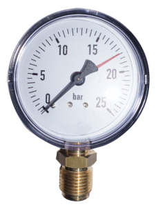 Manometer 0-25 bar, 1/2" Anschluß unten, 80 mm Durchm.